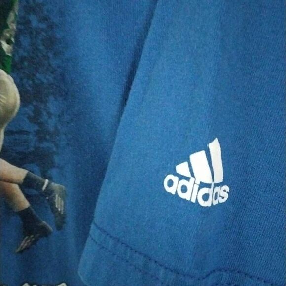 Vintage Notre Dame Football T-shirt, Large, Blue, Adidas - Picture 7 of 9